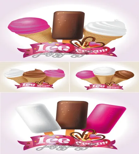 تصميم ايسكريم فيكتور Ice Cream Vector