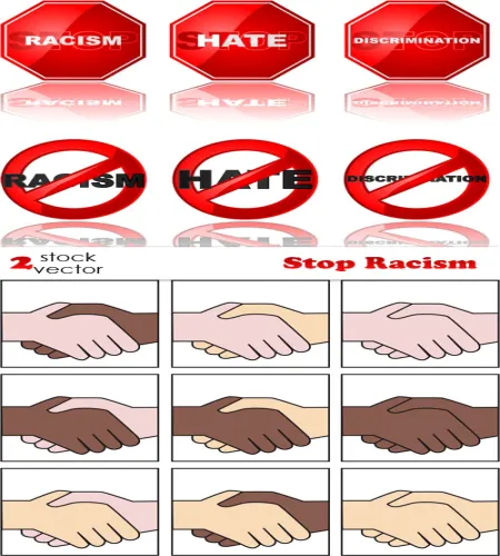 تحميل فيكتور جميل ورائع Vectors - Stop Racism