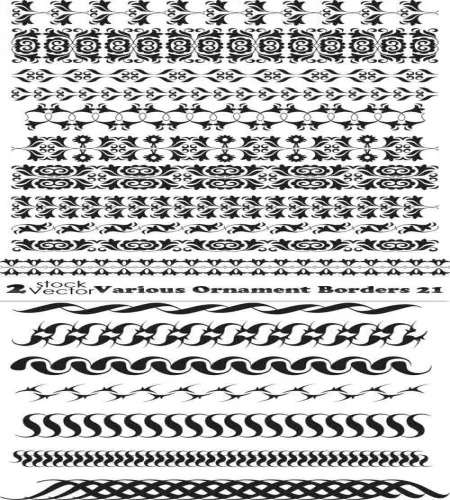 تصاميم زخارف اطارات Vectors - Various Ornament Borders 21