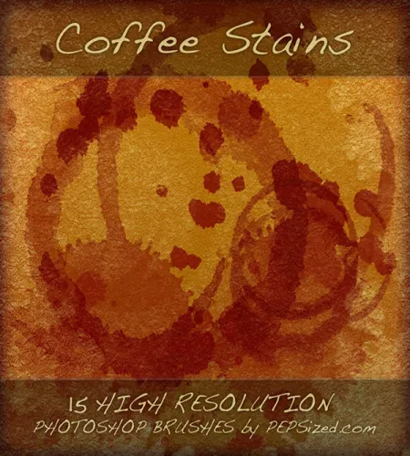 تحميل فرش فوتوشوب بقع قهوه Coffee Stains