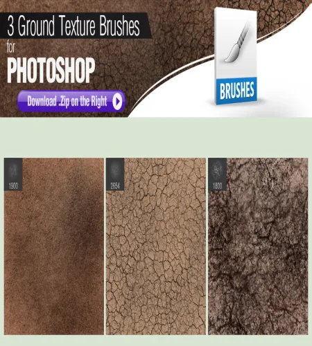 تحميل وتنزيل فرش الفوتوشوب التشققات الطينية Photoshop Brushes for Painting Ground Texture