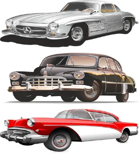فيكتور سيارات قديمه Retro cars (selection vector)