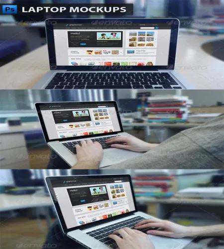 تصميم لاب توب ملف مفتوح GraphicRiver Laptop Mockups