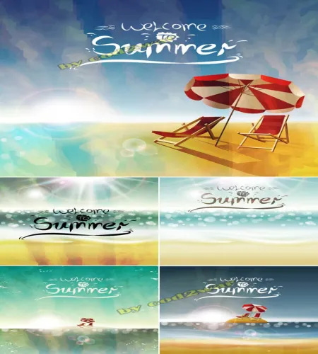 خلفيات شواطئ فيكتور منوعه Summer Holidays Backgrounds