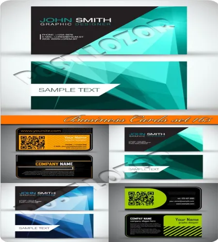 تحميل فيكتور كروت اعمال Business Cards set 166