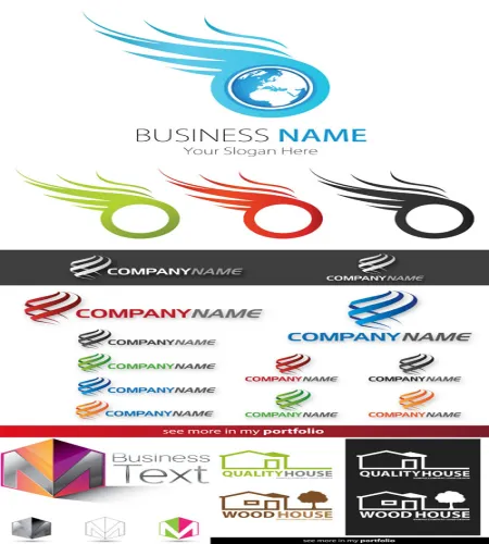 شعارات فيكتور شركات جديده Logo Elements Vector Set #48