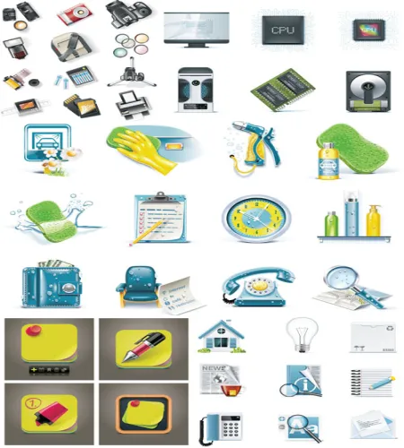 تحميل ايقونات فيكتور Icons & Objects for Vector Design #69