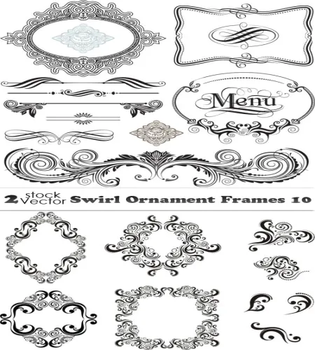 اطارات رائعه زخارف Swirl Ornament Frames 10