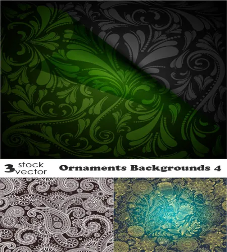 تحميل خلفيات فيكتور جديده Vectors - Ornaments Backgrounds 4