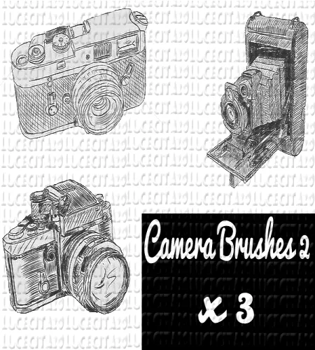 تحميل وتنزيل فرش فوتوشوب كاميرات الالات تصوير Camera Brushes