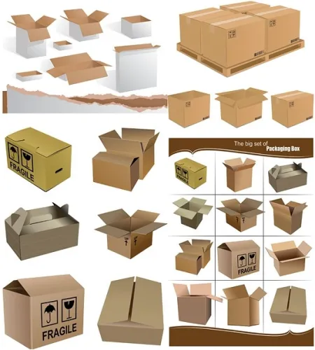 تحميل فيكتور صناديق روعه vectors - Ecology boxes