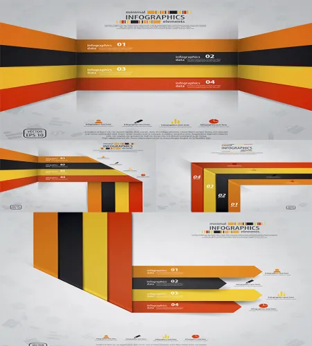 رسوم بيانيه احصائيات فيكتور Minimal infographics design. Vector 2