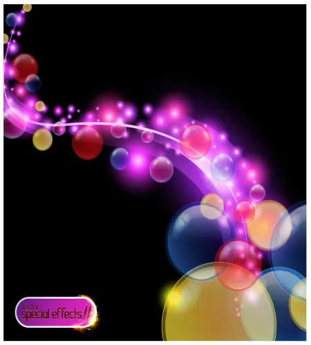 تصميم فقاعات دائرية ملونة خلفية مميزة ملف مفتوح colorful bubble circle abstract background 