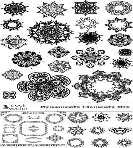 زخارف مميزه فيكتور Ornaments Elements Mix