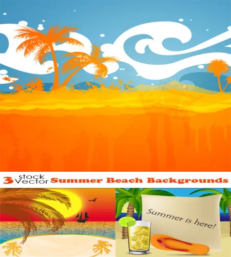 خلفيات شواطئ مرسومه جديده Summer Beach Backgrounds