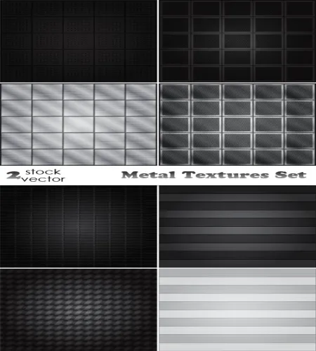 تحميل فيكتور خامات Vectors - Metal Textures Set
