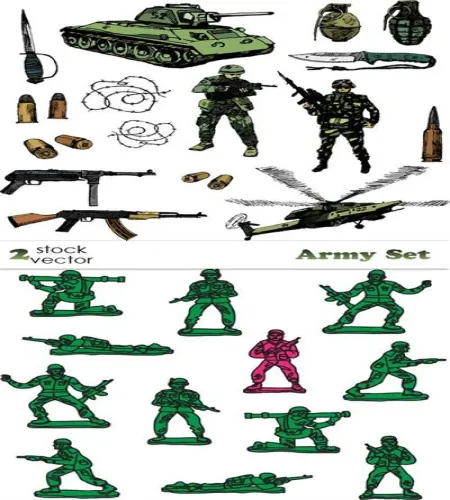 تصميم الجيش جنود واسلحه Army Set