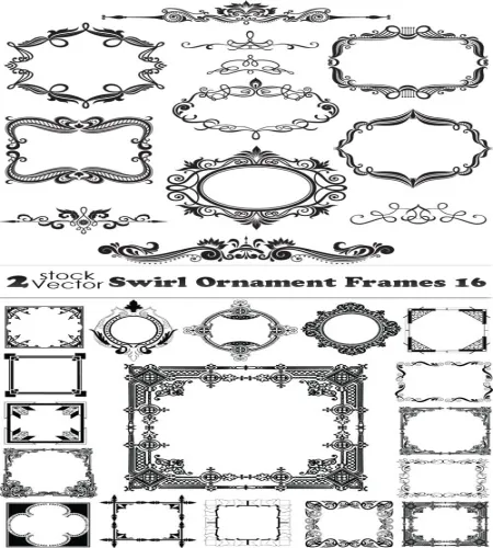 اطارات مزخرفه رائعه Swirl Ornament Frames 16