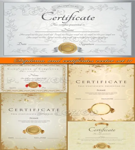 تحميل فيكتور شهادات دبلوم Diploma and certificates vector