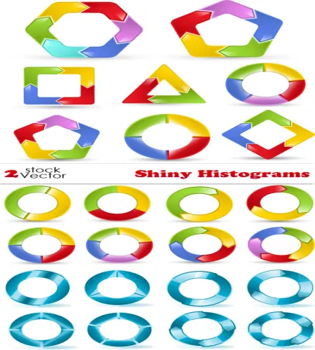 فيكتور ايقونات ملونه رائعه Vectors - Shiny Histograms