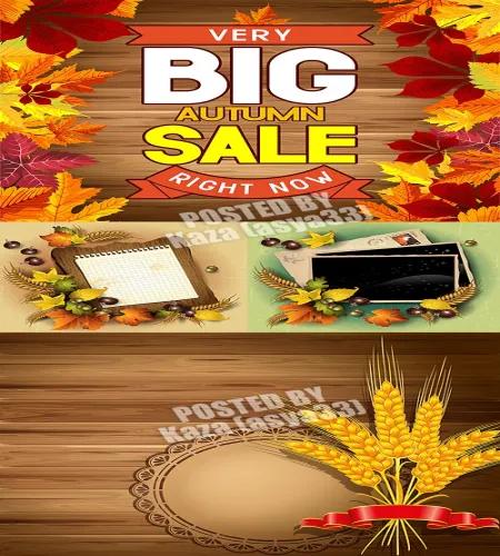 تحميل تصميم بطاقات الخريف Autumn cards 12