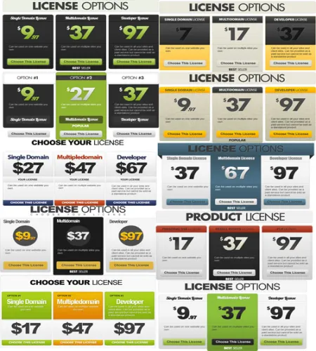 تحميل ملف psd لعروض البيع Web License Options