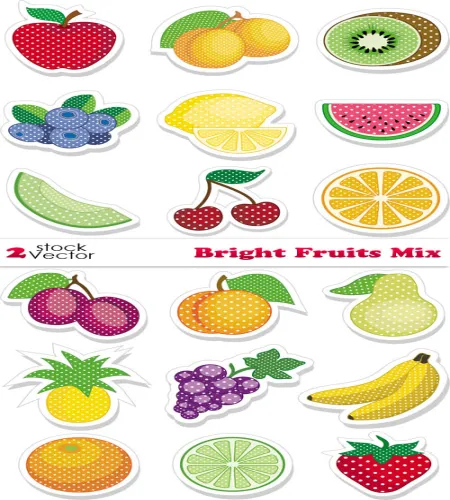 تصميم فواكه رائعه Bright Fruits Mix