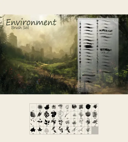 تحميل فرش فوتوشوب منوعه Environment Brushes
