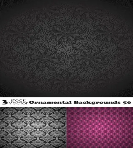 تحميل خلفيات فيكتور جديده Vectors - Ornamental Backgrounds 50