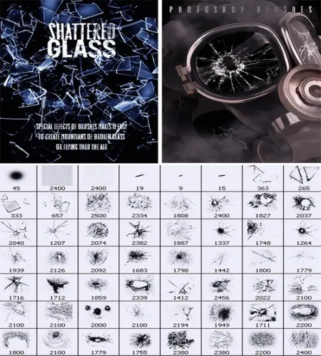 فرش فوتوشوب جديده Brushes for Photoshop - Shattered Glass