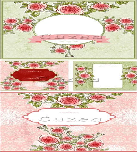 خلفيات ورود جميله  Flowers background in vector