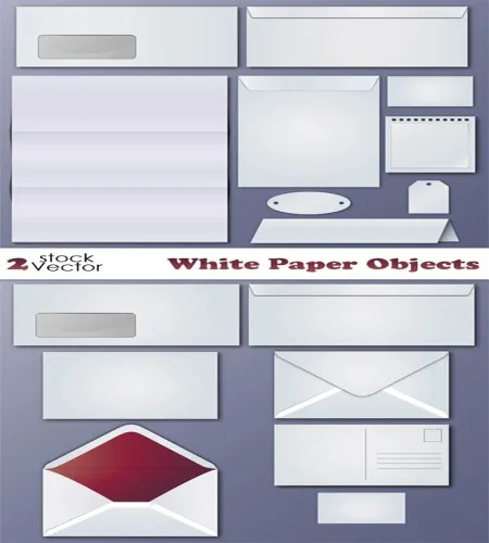 تصميم اوراق بيضاء ورسائل White Paper Objects