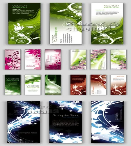 فيكتور بنرات بملفات مفتوحه Vectors - Abstact Color Banners 