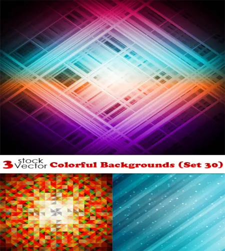 تحميل خلفيات ملونه فيكتور Colorful Backgrounds Set 30