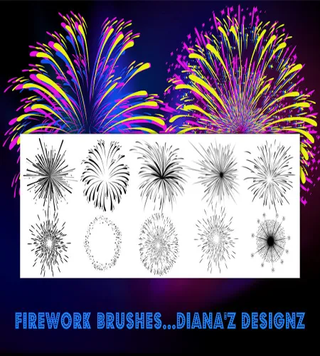 فرش العاب ناريه فوتوشوب Firework Brushes تحميل مباشر