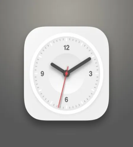 تحميل وتنزيل تصميم فوتوشوب مفتوح الساعة Free PSD Flat Clock