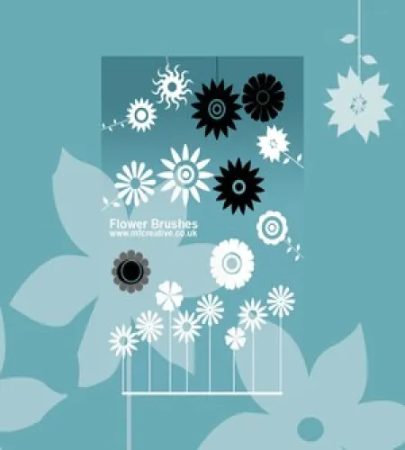 فرش فوتوشوب زهور ورود Vector Flower Brushes