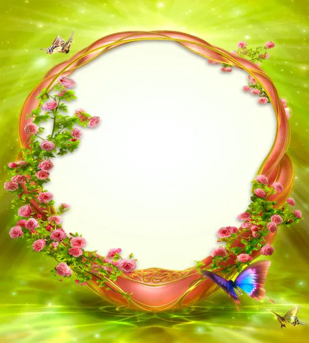 اطار للصور ورود اخضر جميله ملف مفتوح frames psd اطار للصور ورود اخضر جميله ملف مفتوح frames psd