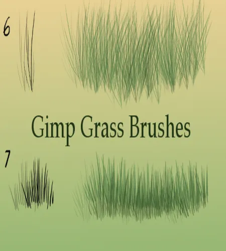 تحميل فرش جمب العشب مجانا GIMP Grass Brushes 2