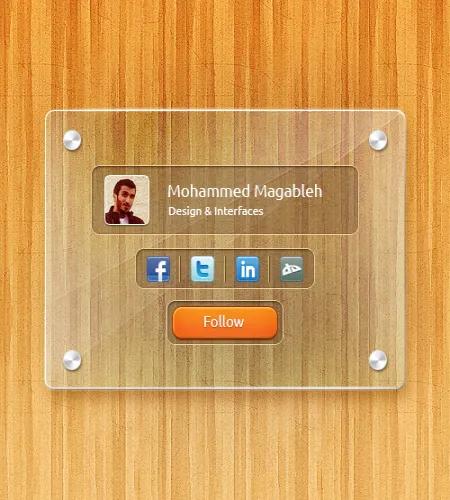 اطار وبرواز زجاجي فوتوشوب ملف مفتوح Glass Frame Free PSD