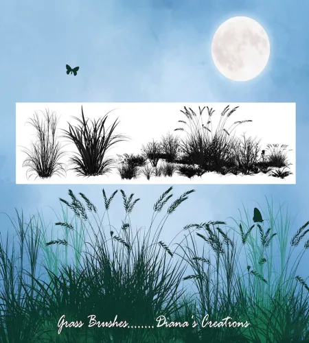 فرش اعشاب وسنابل جديده Grass Brushes 2 تحميل مباشر