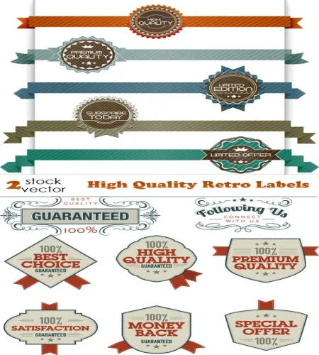 تحميل فيكتور High Quality Retro Labels