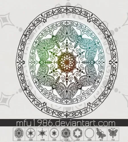 فرش زخارف روعه للفوتوشوب Mandala Brushes تحميل مباشر