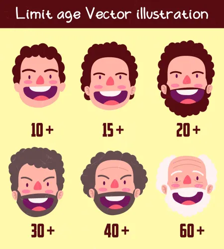 تصميم وجه رجل بمراحل العمر ملف مفتوح