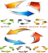 تصاميم شعارات اسهم رائعه فيكتور Vectors - Shiny Arrow Logo