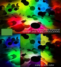خلفيات رائعه بملفات مفتوحه Party Stage PSD Backgrounds