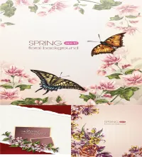 تحميل خلفيات فيكتور Vectors - Spring floral background with butterflies