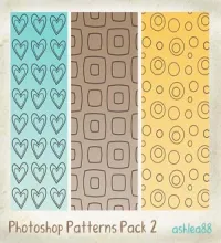 باترن فوتوشوب مربعات ودوائر وقلوب Photoshop Patterns 2