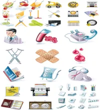 مجموعة ايقونات منوعه بدقه عاليه فيكتور Icons & Objects