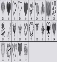 تحميل وتنزيل فرش فوتوشوب Hearts Brushes